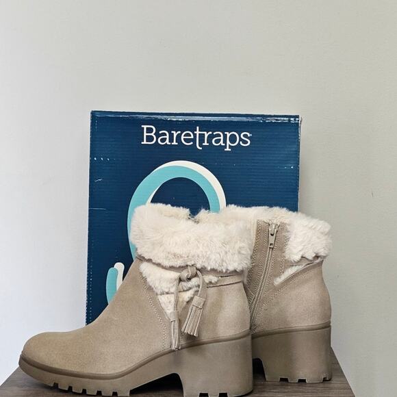 Baretraps Women's Dolors Cozy Winter Booties Size 8.5 Taupe Ice NWT - Picture 1 of 8